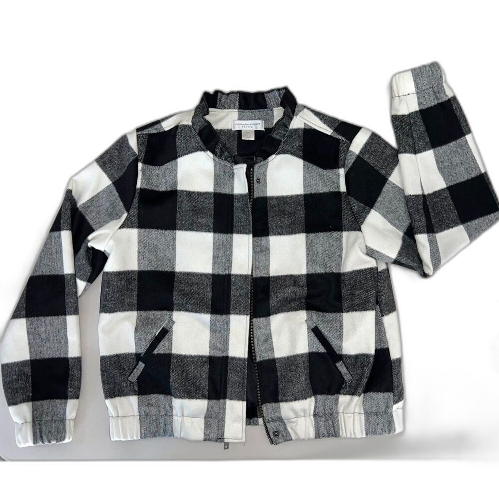 Christopher & Banks Buffalo Plaid Zippered Jacket Size Petite S